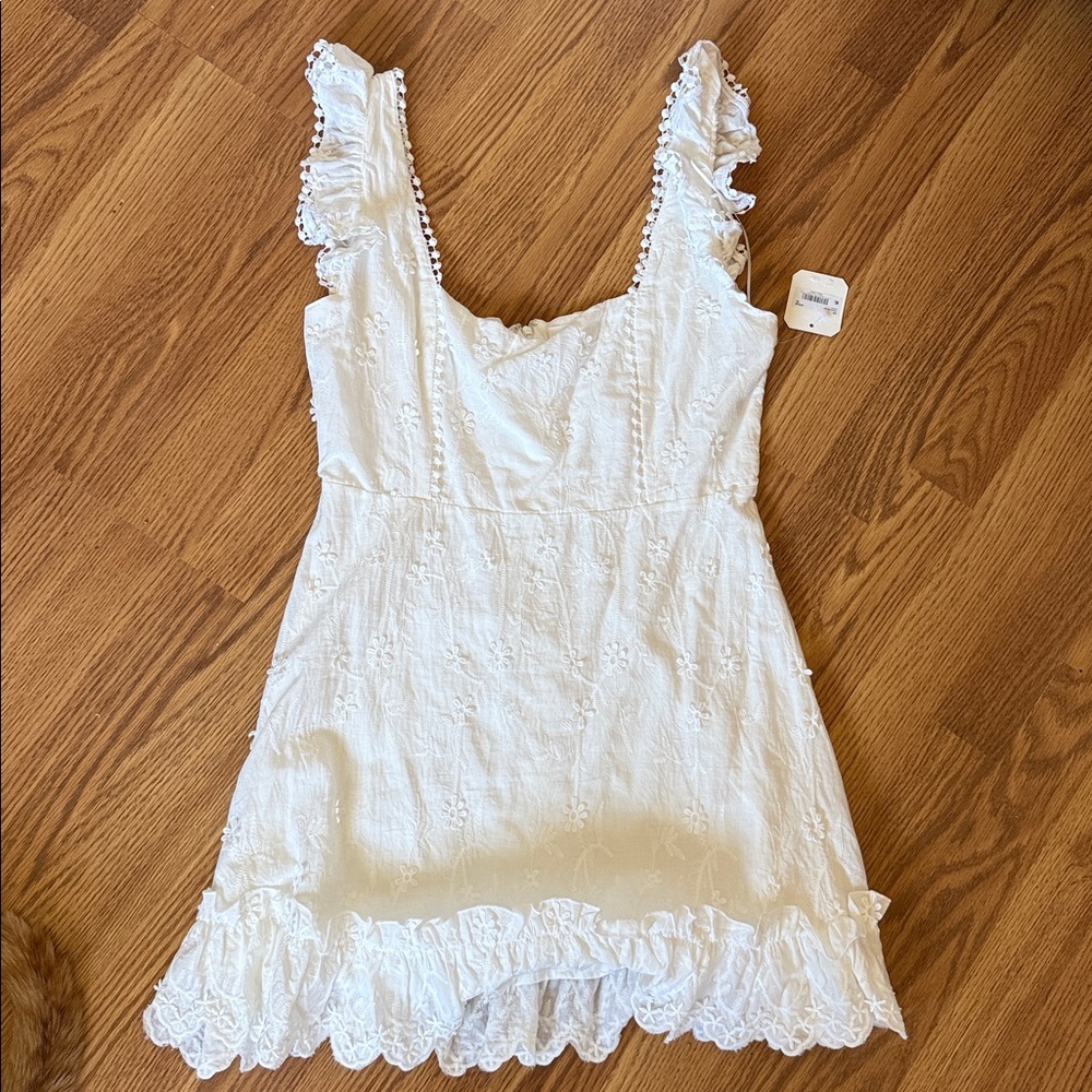 Altar'd State White Embroidered Lace Dress